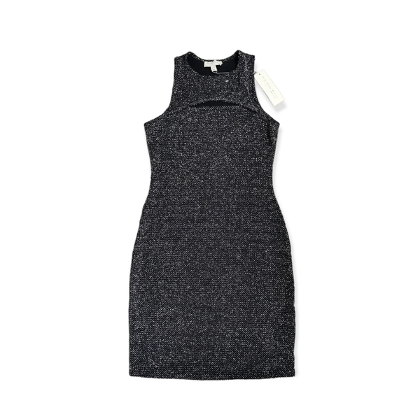 BODYCON glittered sparkly fitted sleeveless peekaboo dress - Picture 1 of 10